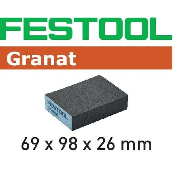FESTOOL slippsvamp 69x98x26 Korn 120 - Förpackning med 6 - 201082