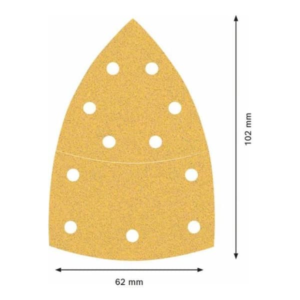 Slipande ark - BOSCH - C470 - 102 x 62 mm - Kornstorlek 80 - Kardborrefäste