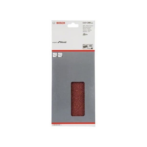 BOSCH Slipskivor C430 för orbitalslip - Förpackning om 10 - 115 x 280 mm - Korn 40