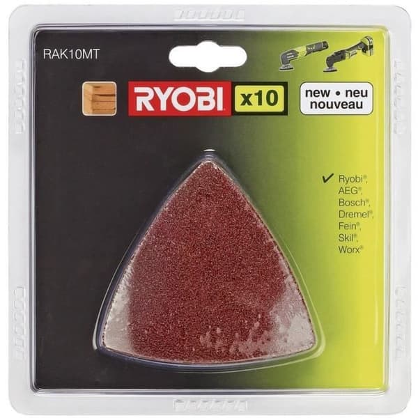 RYOBI-setti 10 hiomakolmiota monitoimityökalulle 60/80/120