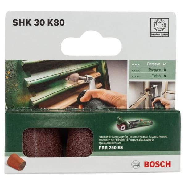 BOSCH Konisk slibemiddel PRR 30mm G80 x 3 stk.