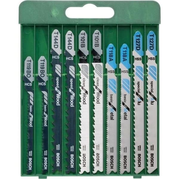 Stiksavklinger - BOSCH - Pakke med 10 - HSS bimetal - Blandet træ og metal