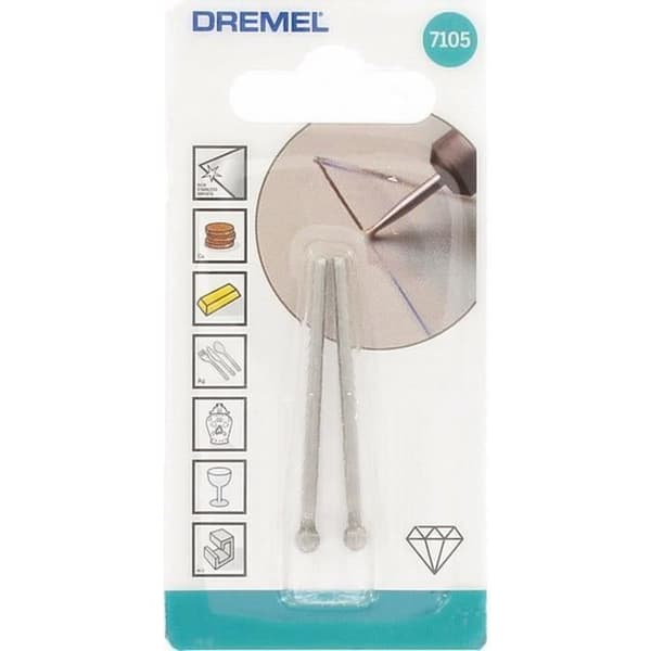 DREMEL Sæt med 2 diamantspidser 4,4 mm 7105