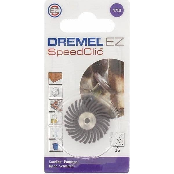 DREMEL S471 Præcisionsslibebørste - Diameter 25 mm - Korn 36 - Til slibning og polering