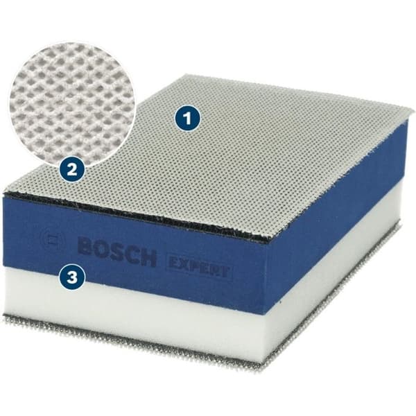 Slipblock - Bosch - 2608901635 - 133 mm x 80 mm - Dammreducering - 1 st.
