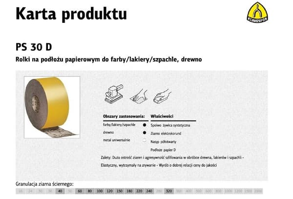 K.PAPIRRULLE 115 mm PS30D P 40 (50 mb)