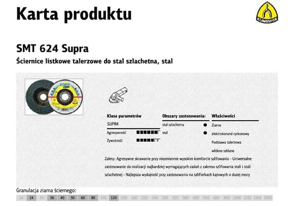 K. SLIBESKIVEBLAD SMT624 125 P 80 10+2 STÅL, RUSTFRIT STÅL KONVEKS....%%%