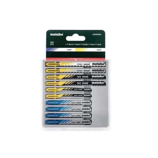 METABO Sticksågsblad - 10-pack - Trä, Metall, Plast - HCS/HSS