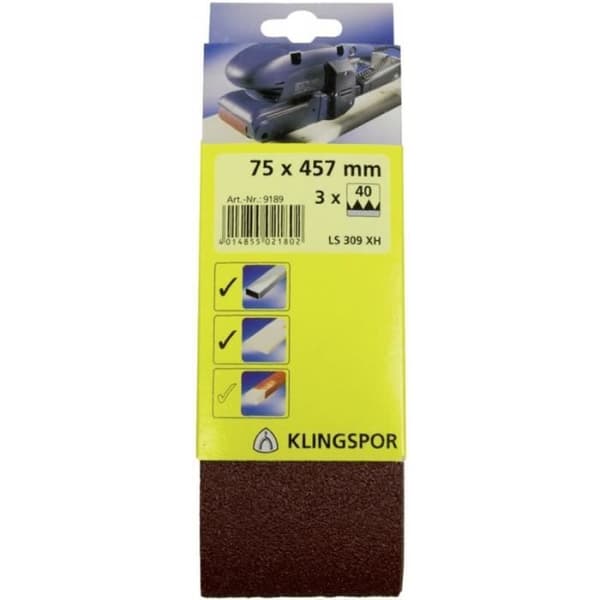 Slipband SB 3 enheter 75x 533mm K100 Klingspor
