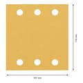 Miniatyrbild 3 av 4: Slipande papper - BOSCH - C470 - 115x107mm - G80 - Fastsättning med självhäftande tejp