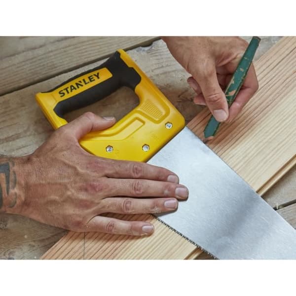 STANLEY SharpCut handsåg - 450 mm blad - Universaltänder med dubbelfas - 45° och 90° guide