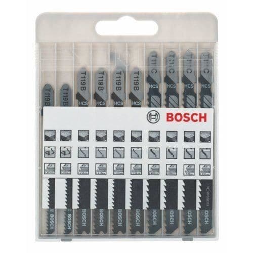 Låda med sticksågsblad - Bosch - x-Pro Line STS - 10 stycken - Stål - Basic for Wood
