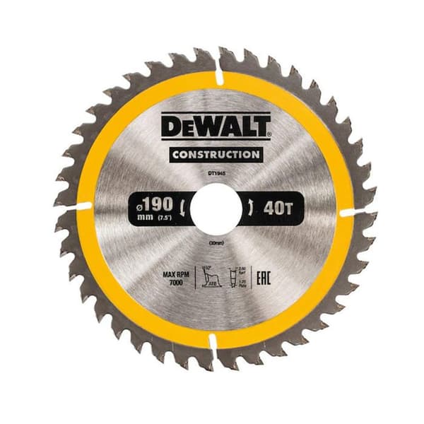 Cirkelsågblad - DeWALT - DT1945-QZ - 190-30 mm - 40 tänder
