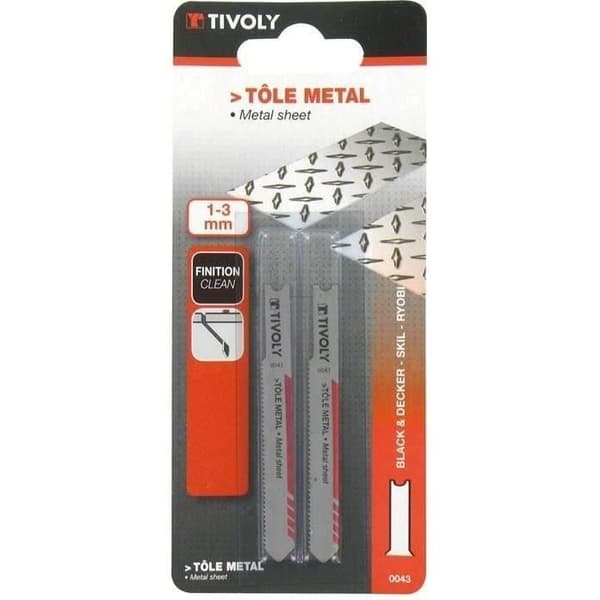 Lame scie sågtång för plåt och metall - TIVOLY - Black&amp;Decker - U-fäste - Typ av fin skärning