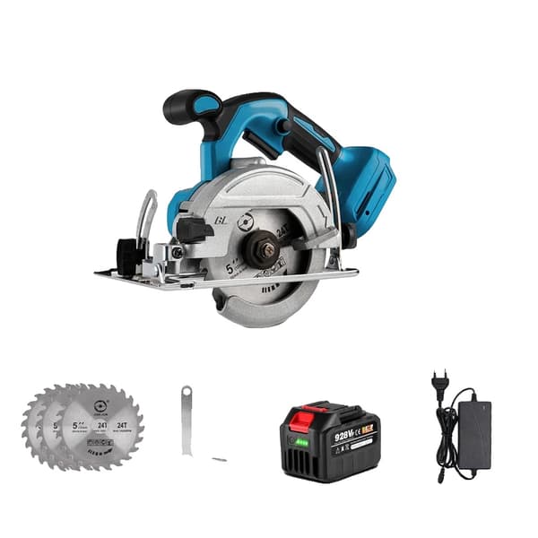 Elektrisk rundsav, 1000W børsteløs motor, trådløs drift,1-928VF Batteri