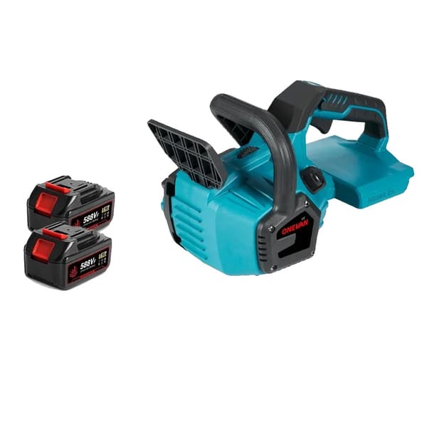 Borstlös elektrisk såg, 8000W effekt, 16-tums guideplatta,2 Batteri EU Kontakt