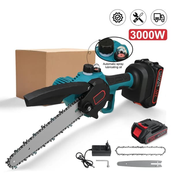 Elektrisk Mini Beskärningssåg, 3000W Borstlös Motor, 24V Litium-Ion Batteri,Med 1X Batteri