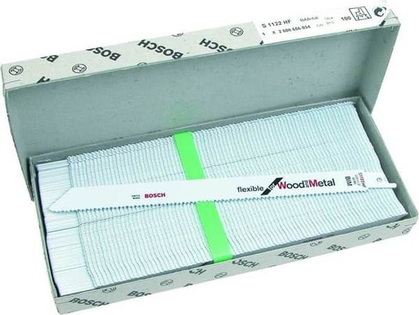 Set med 100 sabelsågblad för trä och metall S1122HF 225mm - BOSCH - 2608656034