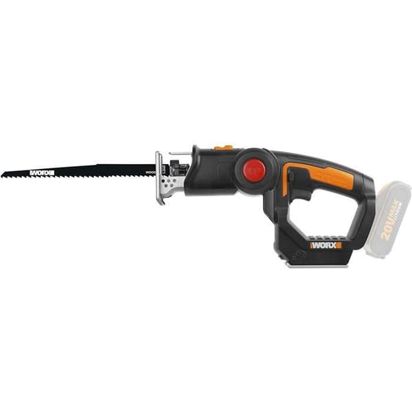 Worx 20 V batteristicksåg Sabersågaxel, vridbart huvud, hastighet 3000 rpm, 1 stycke, kraftdelning
