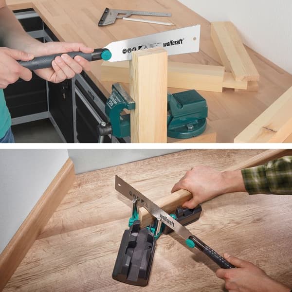 Japansk såg, 240 mm blad, 2 tänder, rostfritt stål - wolfcraft 6951000