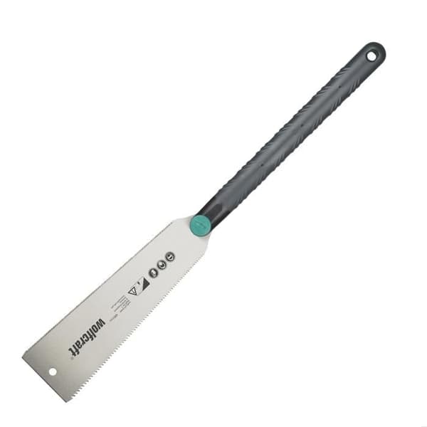 Japansk såg, 240 mm blad, 2 tänder, rostfritt stål - wolfcraft 6951000