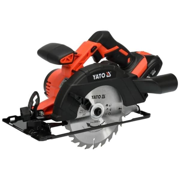 YATO-cirkelsåg med 2,0Ah 165 mm 18V Li-Ion-batteri