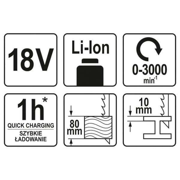 YATO Kolvsåg utan batteri 18V