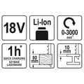 Miniatyrbild 4 av 4: YATO Kolvsåg utan batteri 18V