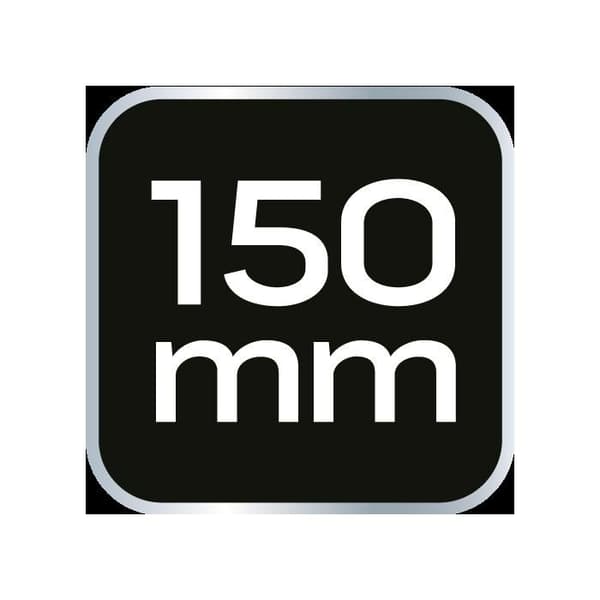 Metalldel 150 mm, aluminium, tvåmaterialhandtag