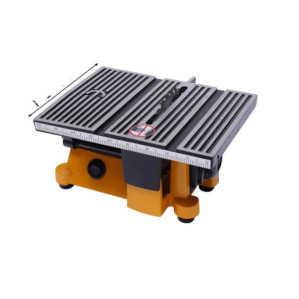 Elektrisk Bordsav, 90W Effekt, 4500 RPM Hastighed,Gul og Sort