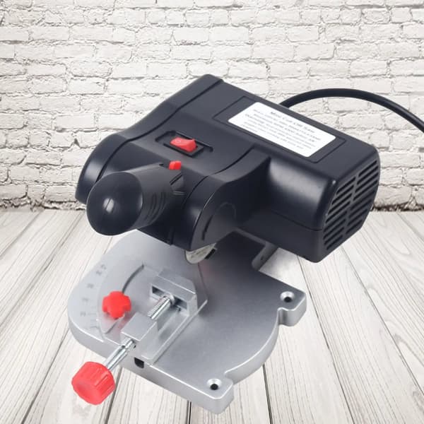 Mini Mitersåg, 4500 RPM bedömd hastighet, justerbara skärvinklar, lättviktsdesign