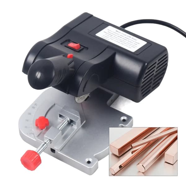 Mini Mitersåg, 4500 RPM bedömd hastighet, justerbara skärvinklar, lättviktsdesign