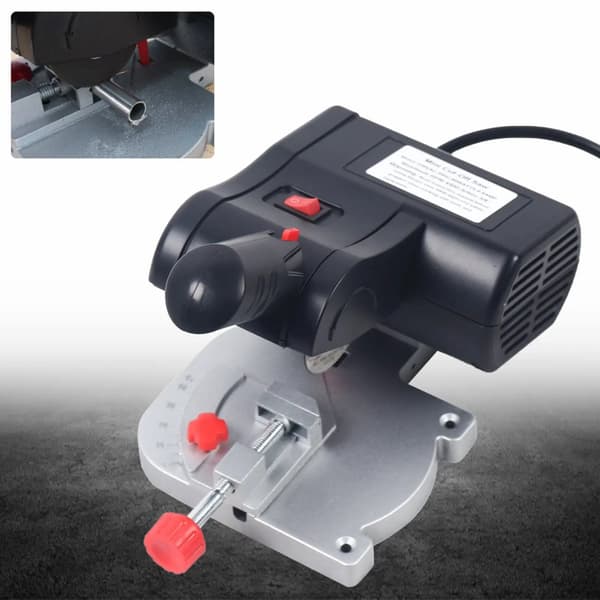 Mini Mitersåg, 4500 RPM bedömd hastighet, justerbara skärvinklar, lättviktsdesign