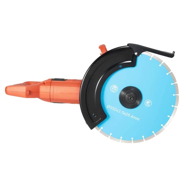 Kabelbunden elektrisk betongsåg, 3000W ren kopparmotor, 180° roterande handtag,Orange