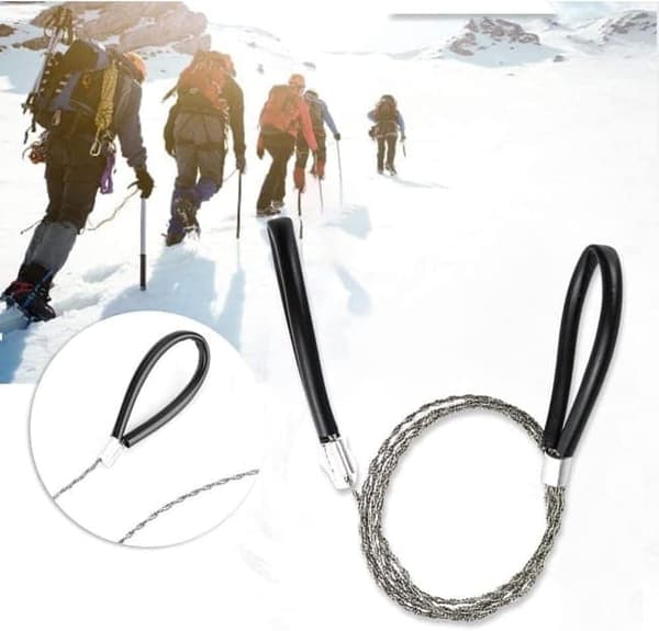 Lollanda trådsav i rustfrit stål, skåret PVC, træ, plast, letvægts, holdbar til camping, vandreture, nødsituation