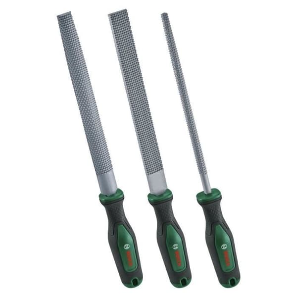 Bosch Set med 3 rasp (robusta plana/runda/demirund raspar; hårt kolstål)
