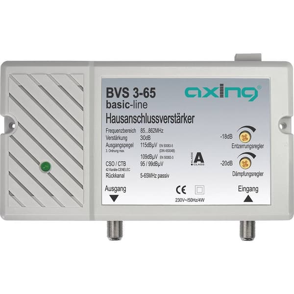 Axing BVS 3-65 Kabel-TV förstärkare 30 dB