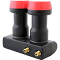 Miniatyrbild 1 av 4: MegaSat Diavolo Twin-LNB Monoblock Abonnenter: 2 Matning: 40 mm förgylld anslutning, Väderskydd Svart, Röd