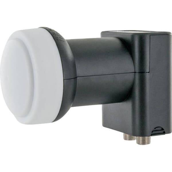 Schwaiger LNB2 Twin-LNB Abonnenter: 2 Matning: 40 mm Ljusgrå, Vit