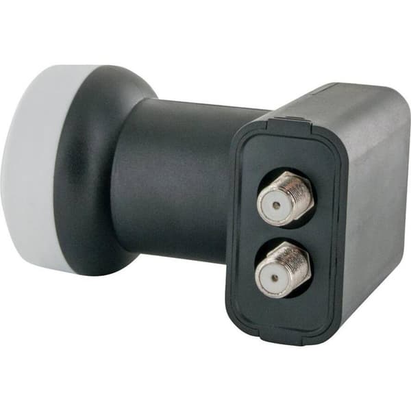 Schwaiger LNB2 Twin-LNB Abonnenter: 2 Matning: 40 mm Ljusgrå, Vit