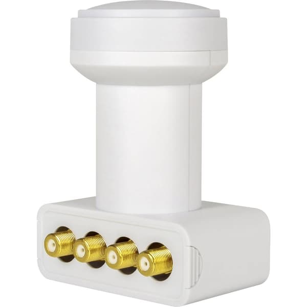 MegaSat HD-Profi Quad-LNB Abonnenter: 4 Matning: 40 mm förgylld anslutning, Väderskydd Vit