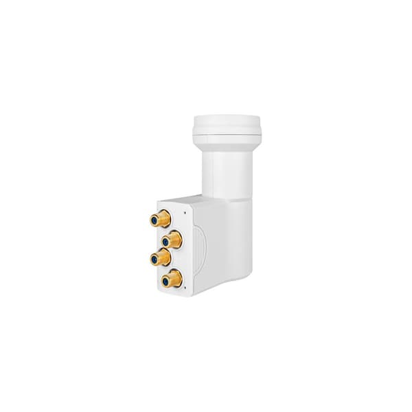 MegaSat HD-Profi Quattro-LNB Matning: 40 mm förgylld anslutning, Väderskydd Vit