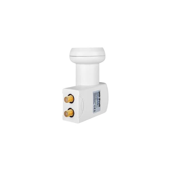 MegaSat HD-Profi Twin-LNB Abonnenter: 2 Matning: 40 mm förgylld anslutning, Väderskydd Vit