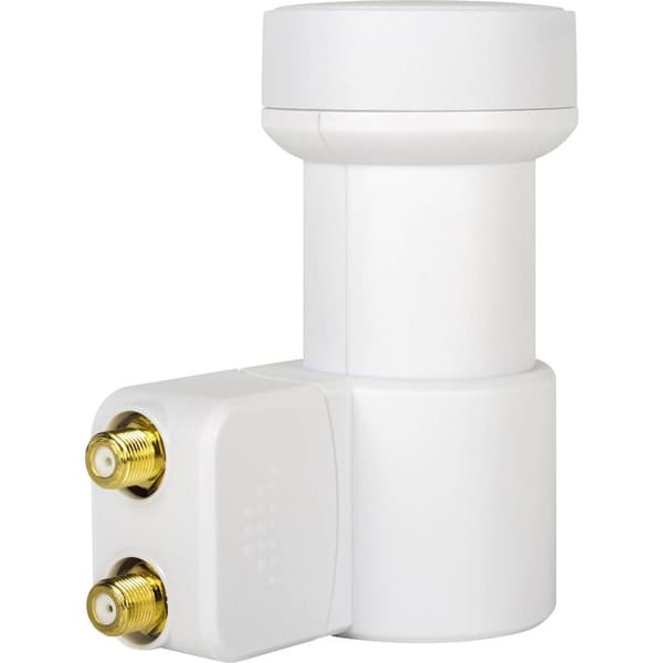 MegaSat HD-Profi Twin-LNB Abonnenter: 2 Matning: 40 mm förgylld anslutning, Väderskydd Vit