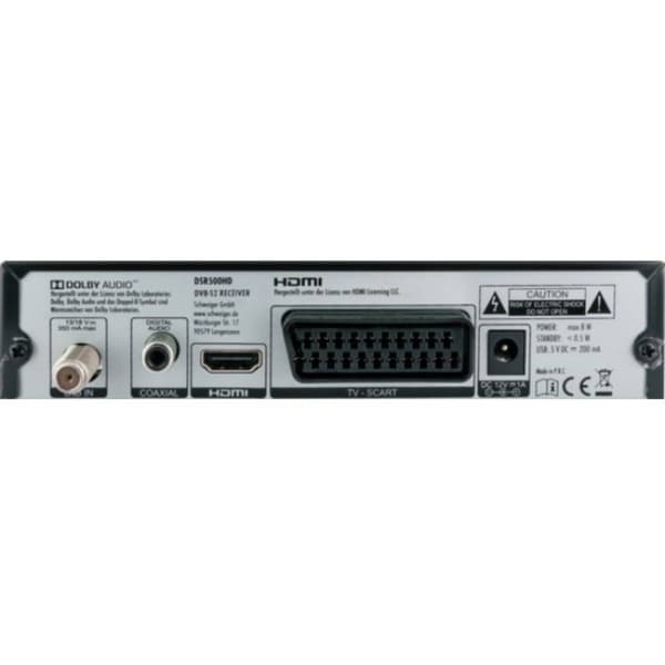 Schwaiger DSR500HD DVB-S HD mottagare Front-USB Antal tuner: 1