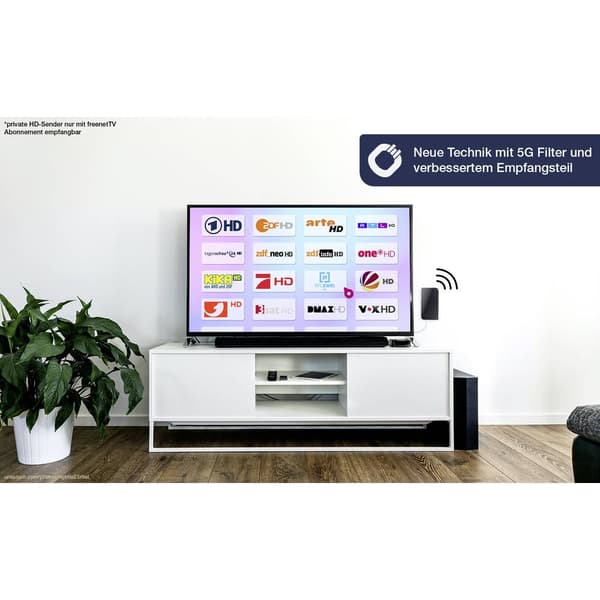 Oehlbach Scope Vision 5G DVB-T2 Aktiv DVB-T/T2-antenn Inomhus Svart