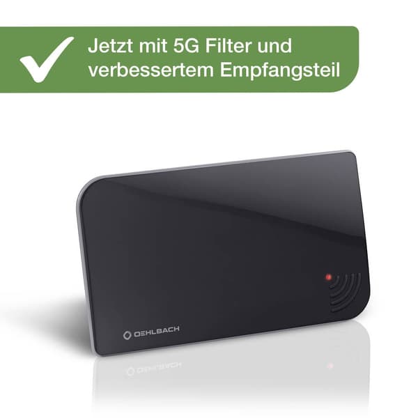 Oehlbach Scope Vision 5G DVB-T2 Aktiv DVB-T/T2-antenn Inomhus Svart