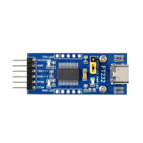 USB UART-adapter på FT232-chip (USB C-stik)