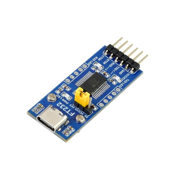 USB UART-adapter på FT232-chip (USB C-stik)