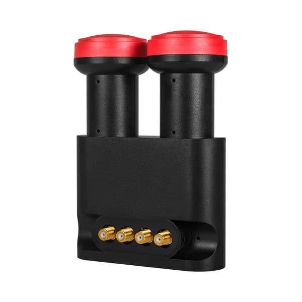 LNB Monoblock Quad - MEGASAT - DIAVOLO - Dubbelhuvud - 4 Utgångar - 0,1dB